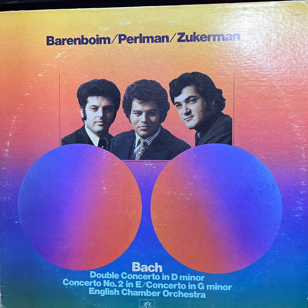 Double Concerto In D Minor / Violin Concerto No.2 In E / Violin Concerto In G Minor By Barenboim* / Perlman* / Zukerman*, J.S. Bach* – English Chamber Orchestra