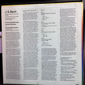 Double Concerto In D Minor / Violin Concerto No.2 In E / Violin Concerto In G Minor By Barenboim* / Perlman* / Zukerman*, J.S. Bach* – English Chamber Orchestra